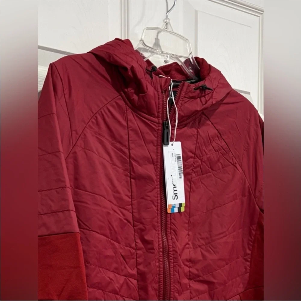 SmartWool Women's Small Smartloft Midlayer Hooded Jacket Insulated Red NWT